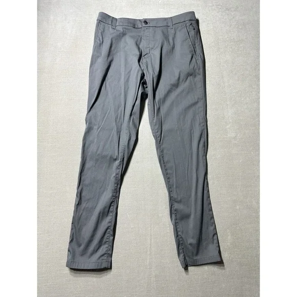 Birddogs Pants Mens 34x32 Grey Performance Stretch Preppy Chino Golf - Picture 2 of 8